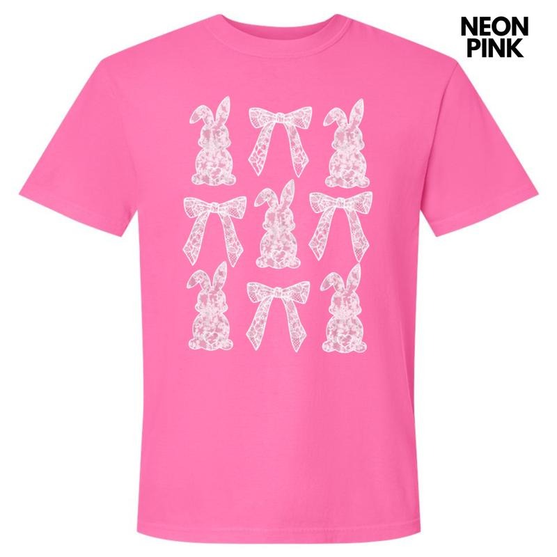 Easter Lace Coquette Comfort Colors T-Shirt Hoodie, Sweatshirt | DripVista.com