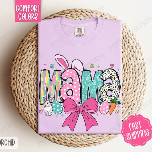 Easter Mama Shirt Comfort Colors, Easter Tshirt, Trendy Mom Tee, Gift for Her