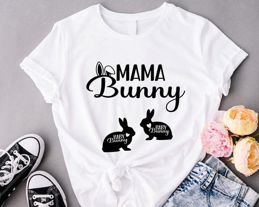 Easter Twin Pregnancy Announcement Shirt, Expecting Mama T-shirt, Mom To Be Gift Tee, Twins Reveal Mom Shirt, Twin Baby Shower Short Sleeve.