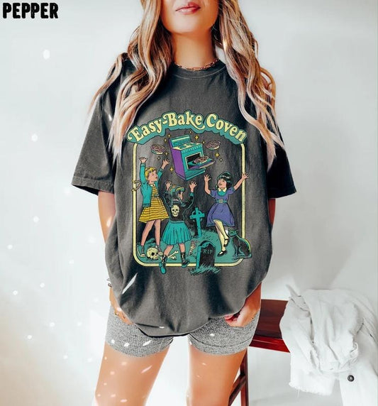 Easy Bake Coven 90s Horror Fan Oversized Vintage T Shirt Top Womenswear Underwear Lady style 02
