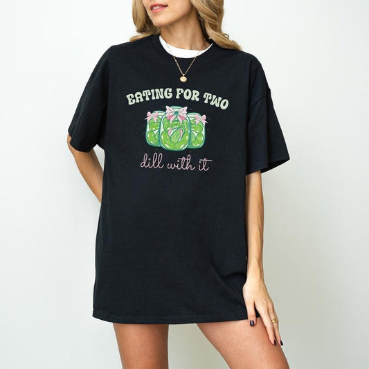 Eating For Two Pregnancy Announcement T-Shirt, Expecting Mom Gift For Pregnant Friend Shirt, Pickle Pregnancy Gift, Mama To Be, Pregnancy Reveal