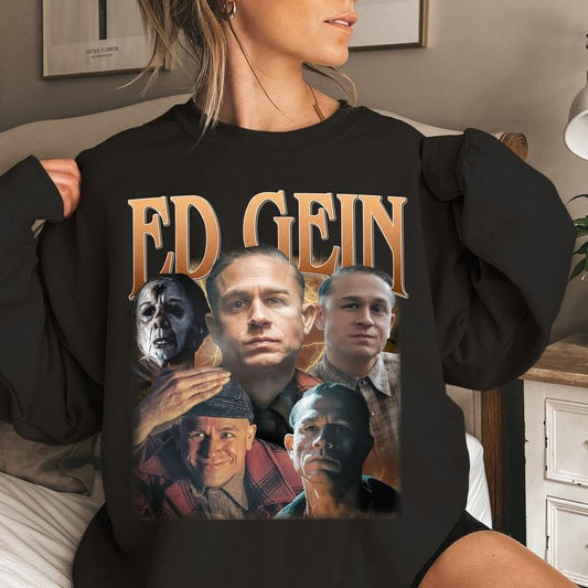 Ed Gein Vintage Sweatshirt Charlie Hunnam Graphic Tee Unisex Hoodie Movie Fan Gift
