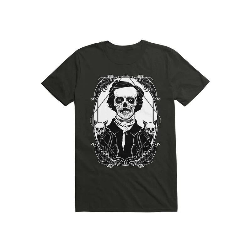 Edgar Allan Poe Nevermore Gothic Literature Writer Portrait Vintage Shirt