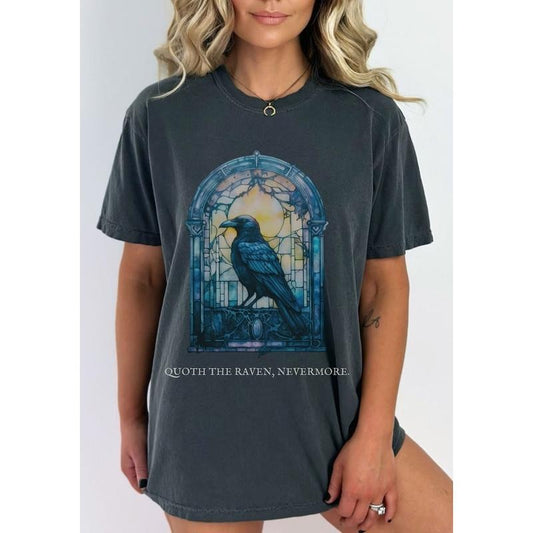 Edgar Allan Poe Shirt The Raven Edgar Allen Poe T Shirt Quoth The Raven Nevermore Whimsigoth Clothing Bookish Gifts Poet Shirt Dark Academia