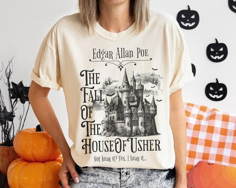 Edgar Allan Poe Shirt, The Fall of the House of Usher Tee, Book Lover Shirt, , Fall, Gothic, Light Academia, Comfort Colours TShirt