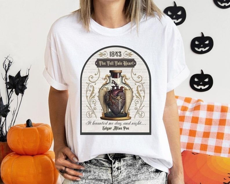 Edgar Allan Poe Shirt, The Tell Tale Heart Tee, Book, Reading Lover Shirt, , Gothic, Light Academia Gifts, Comfort Colours TShirt