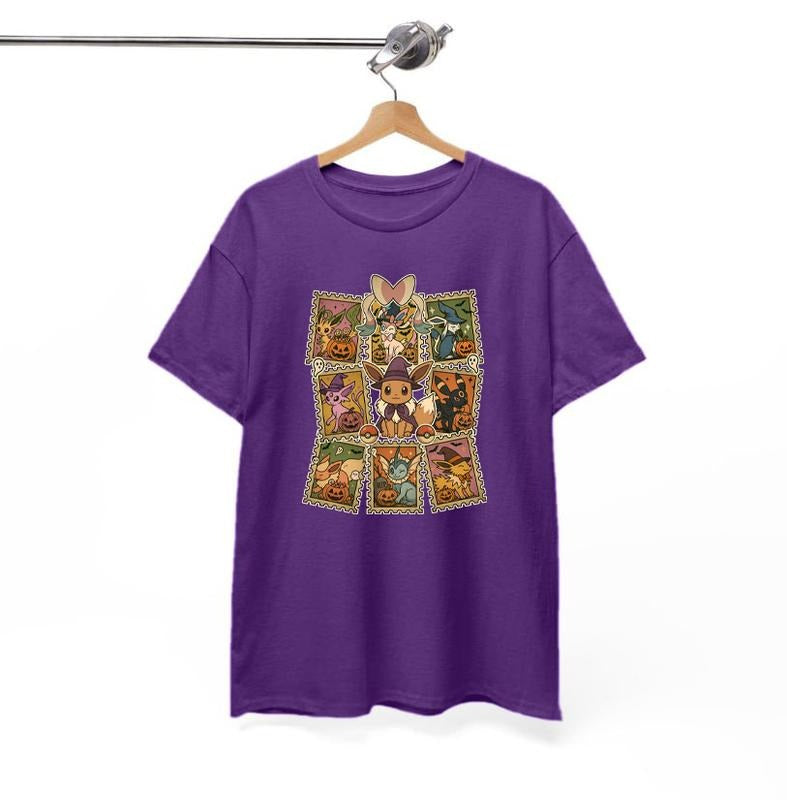 Eevee Halloween T-Shirt Sweatshirt Hoodie, Halloween Eeveelutions Shirt, Spooky Evolutions Halloween Shirt, Eevee & Friends Halloween Party Tee, Umbreon, Sylveon, Vaporeon, Espeon, Jolteon Fall Tee.style{n002}2