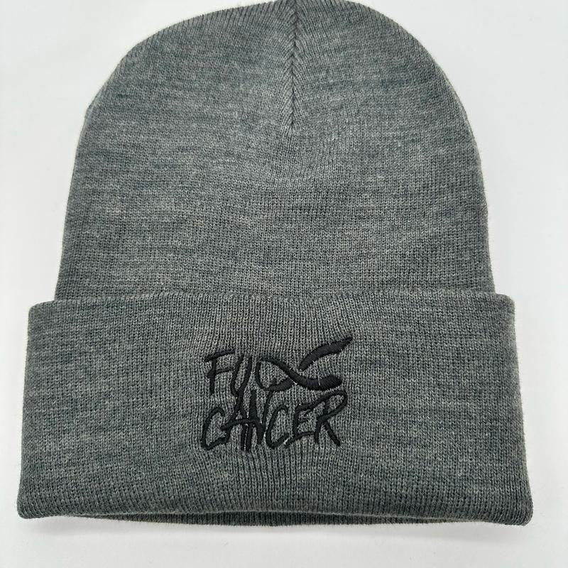 Eff Cancer Embroidered Beanie T-Shirts, Hoodie, Sweatshirt | DripVista.com