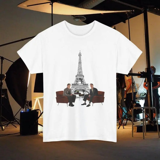 Eiffel Tower Harris Dickinson & Drew Starkey Actors on Actors T-Shirt Unisex Heavy Cotton Tee