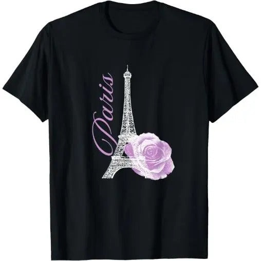 Eiffel Tower T-shirt, Paris France Souvenir T-Shirt Made in USA