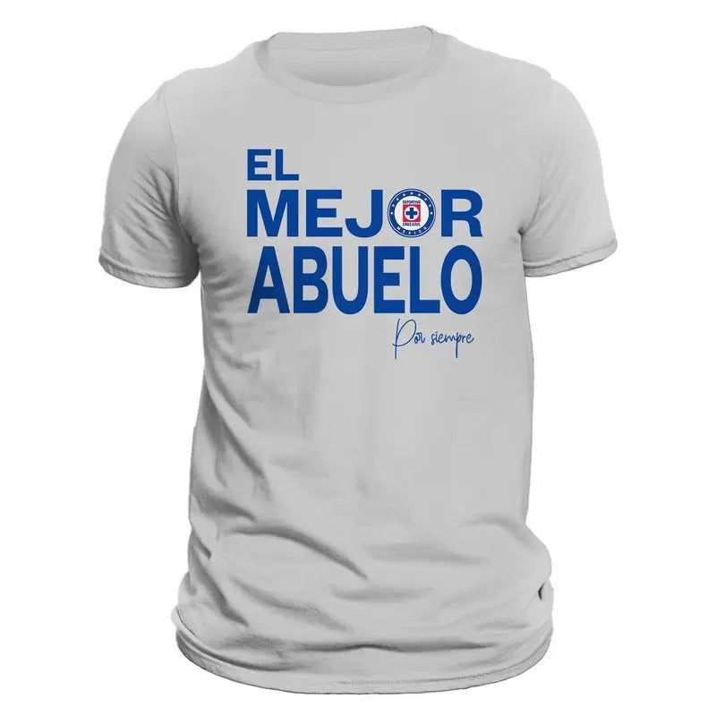 El Mejor Abuelo Por Siempre Cruz Azul Men's T-Shirt Casual Classic
