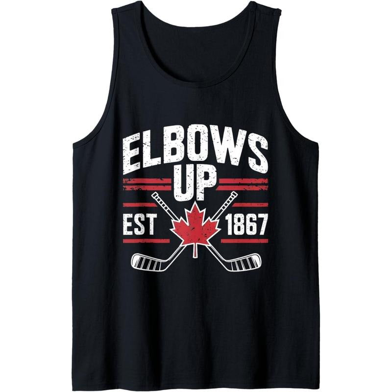 Elbows Up Canada Tank Top T-Shirts, Hoodie, Sweatshirt | DripVista.com