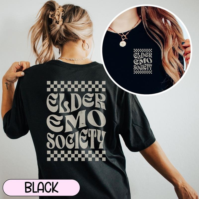 Elder Emo T-Shirt, Emo Gift, It Was Never a Phase, Emo T-shirt, Pop Punk Shirt, Emo Lyrics, Pop Punk Music, Millennial...