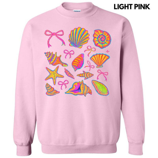 Electric Seashell Collage Sweatshirt 'NLB'