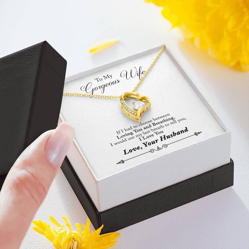 Elegant To My Wife Necklace - Exquisite Gift for Wife, Birthday Present