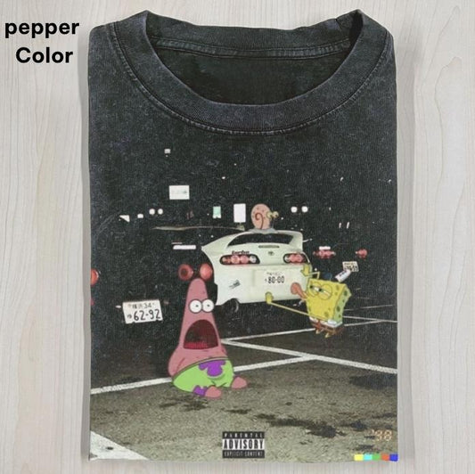 Elephant Man - Wana Gun Graphic Tee, SPONGEBOB SQUAREPANTS T-SHIRT, Funny Graphic T-shirt, Unisex Movie Shirt Menswear Womenswear