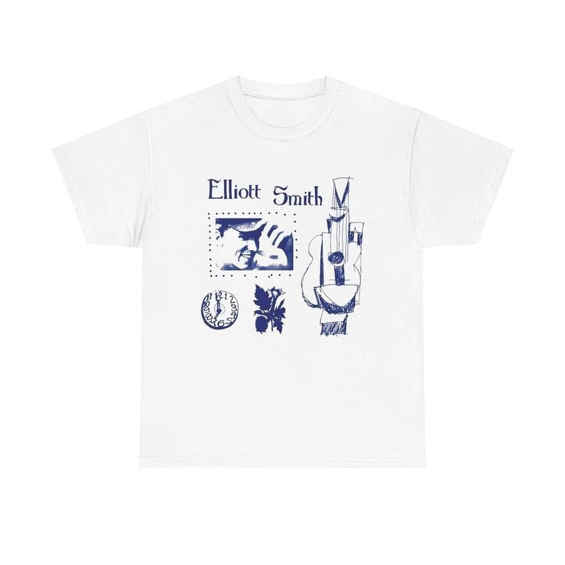 Elliott Smith T-shirt, Retro Music Graphic Tee, Unisex Short Sleeve Shirt, Gift for Fans