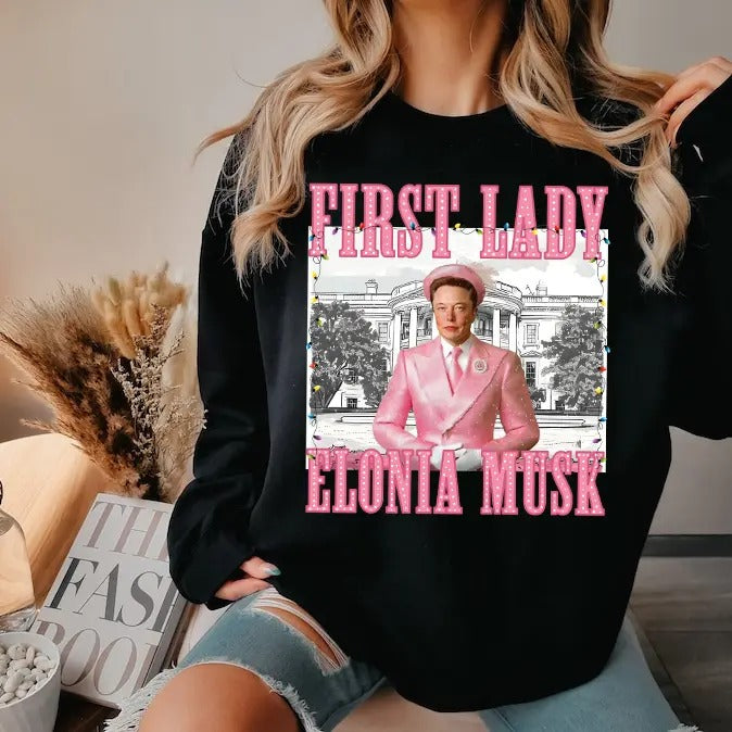 Elonia Mu.sk First Lady Christmas 2024 shirt - Unisex Heavy Cotton Tee Basic