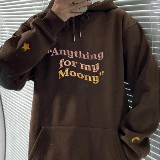 Embroidered Anything For My Moony sweatshirt, Harry Fandom Unisex Sweatshirt, Marauders Embroidered Sweatshirt, Wizard Book Gift Crewneck, Wizard Sweater