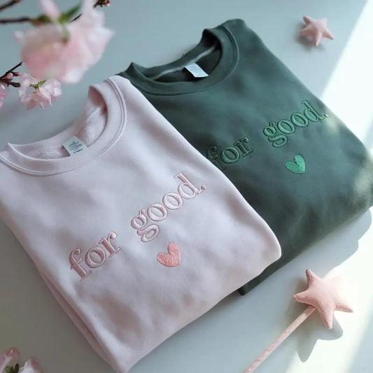 Embroidered For Good Wicked Sweatshirt, Aesthetic Changed For Good Sweatshirt, Wizard Of Oz Tee, Changed For Good, Wicked Defy Gravity Shirt