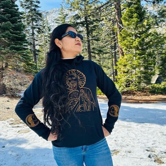 Embroidered San judas hoodies Sweaters