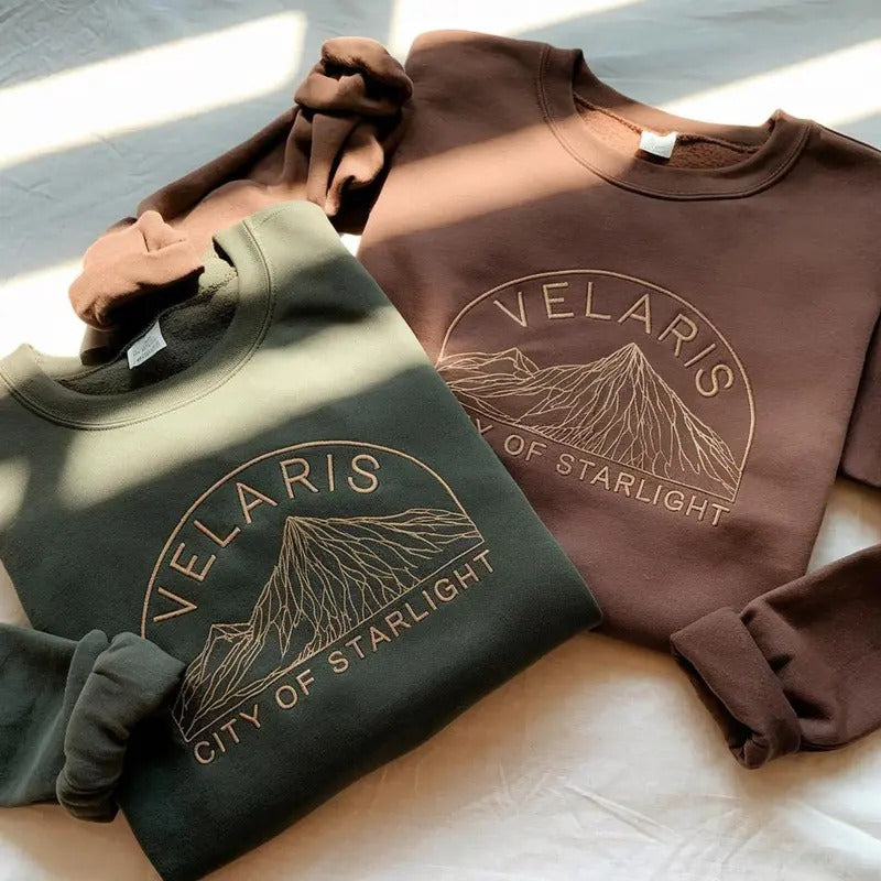 Embroidered Velaris Sweatshirt, ACOTAR shirt, ACOTAR merch, ACOMAF shirt, bookish merch, Night Court Shirt, Bookish Sweatshirt, Book Lover