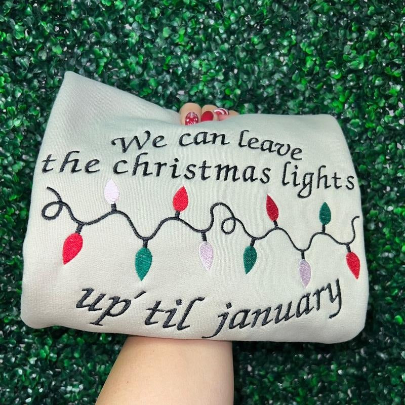 Embroidered sweater Christmas light T-Shirts, Hoodie, Sweatshirt | DripVista.com