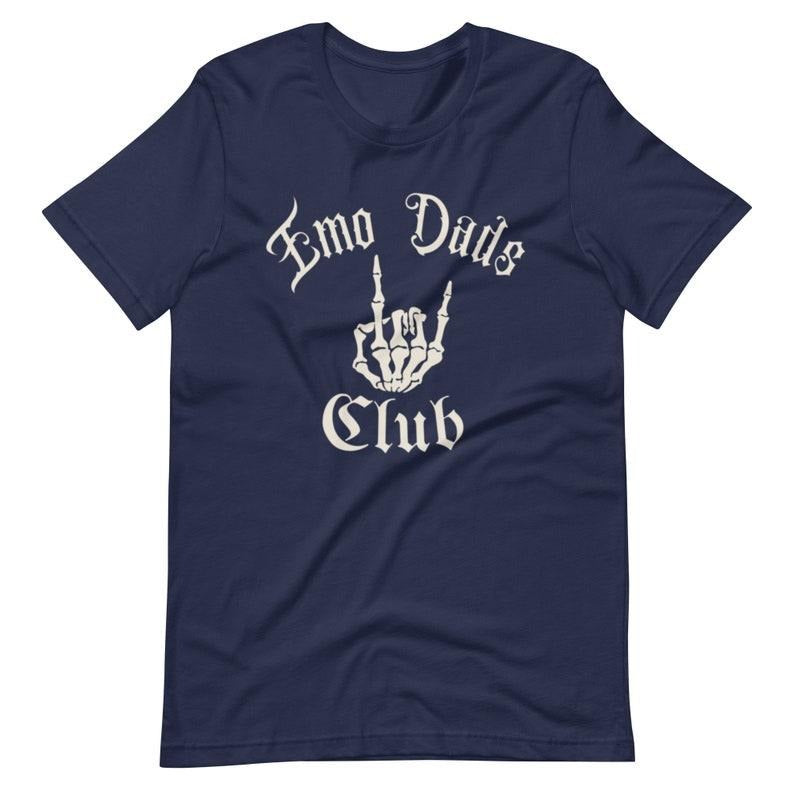 Emo Dads Club Elder Emo Dadlife Unisex t-shirt Skeleton Rock On Hoodie, T-shirt and sweater Sweatshirt | DripVista.com