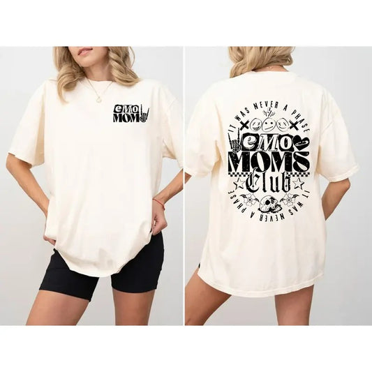 Emo Moms Club Shirt And Sweatshirt, It Was Never A Phase Shirt , Mothers Day Gift, Cool Trendy Mom, Emo mom Shirt, Gift For Mom, Skull Shirt