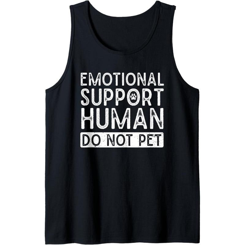 Emotional Support Human Do Not Pet Dog Paw Funny Owner Gift Tank Top T-Shirts, Hoodie, Sweatshirt | DripVista.com