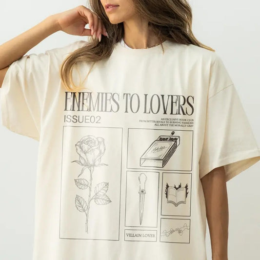 Enemies to Lovers Shirt Morally Grey Shirt Romantasy Shirt Retro Reader Shirt Hot Girls Read Spicy Booktok Merch In My Bookish Era Smut Shirt