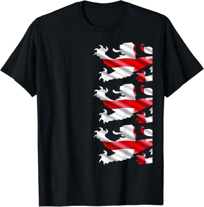 England Shirts, English Lions T-Shirt Cotton Fashion Casual Classic