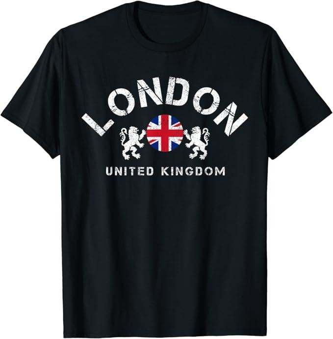 England Shirts, London UK United Kingdom Union Jack England Souvenir Gift T-Shirt Cotton Fashion Casual Classic Hoodie,...