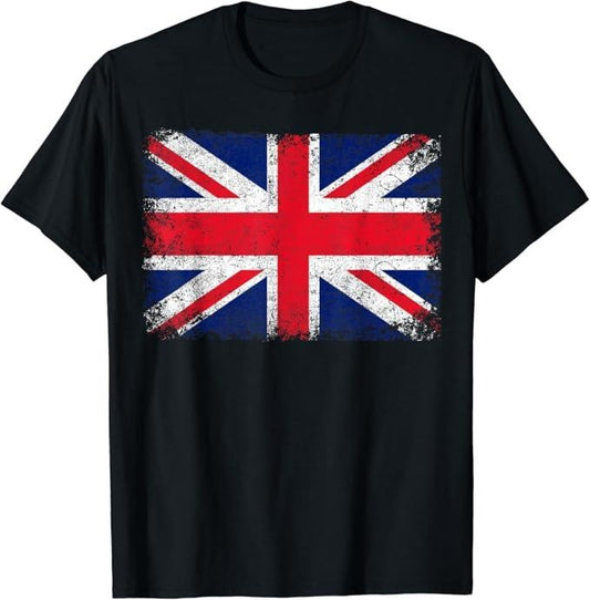 England Shirts, Union Jack Flag United Kingdom Great Britain England T-Shirt Cotton Fashion Casual Classic