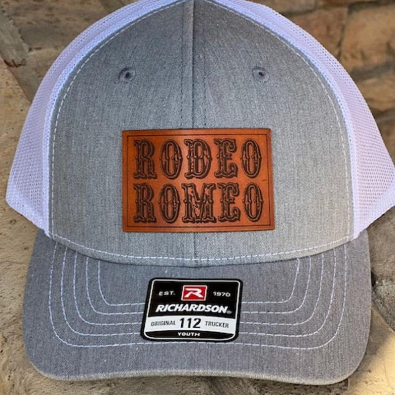 Engraved Leather Hat Patch, Rodeo Romeo Hat, Custom Rodeo Romeo Patch. Toddler Kids Youth Snapback Hat, Child Cap...