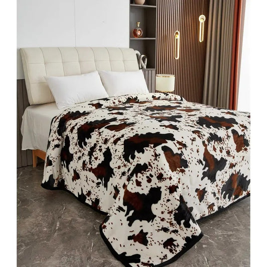 Envy Stylz Boutique Brown Cow Oversized Blanket 82"x90"
