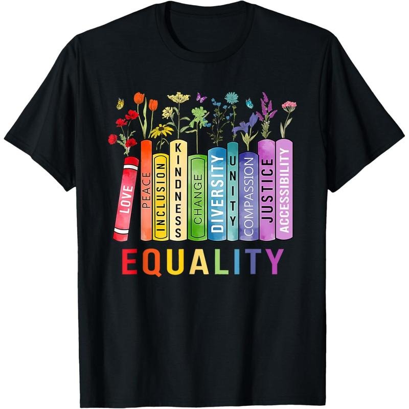 Equal Rights Book Flower Equality Peace Love Kindness Book T-Shirt made in usa Hoodie, Sweatshirt | DripVista.com