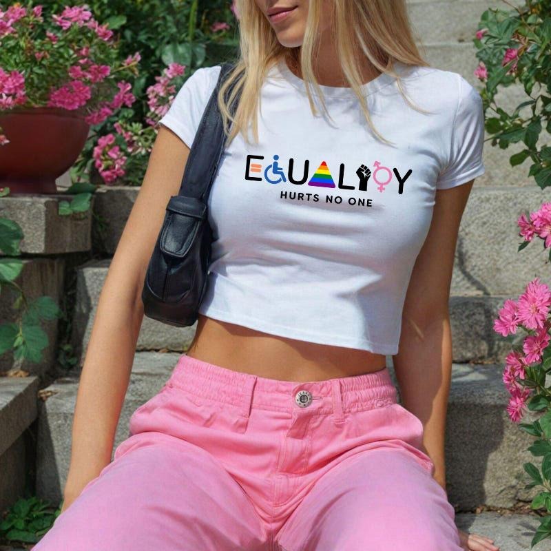 Equality Hurts No One Baby Tee, Equality Baby Tee, Equal Rights Shirt, LGBTQ Shirt, Rainbow Shirt, Social Justice Baby Tee, Feminist Shirt