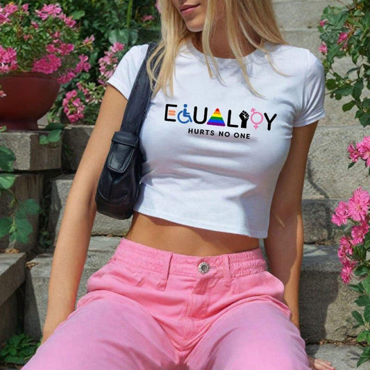 Equality Hurts No One Baby Tee, Equality Baby Tee, Equal Rights Shirt, LGBTQ Shirt, Rainbow Shirt, Social Justice Baby Tee, Feminist Shirt