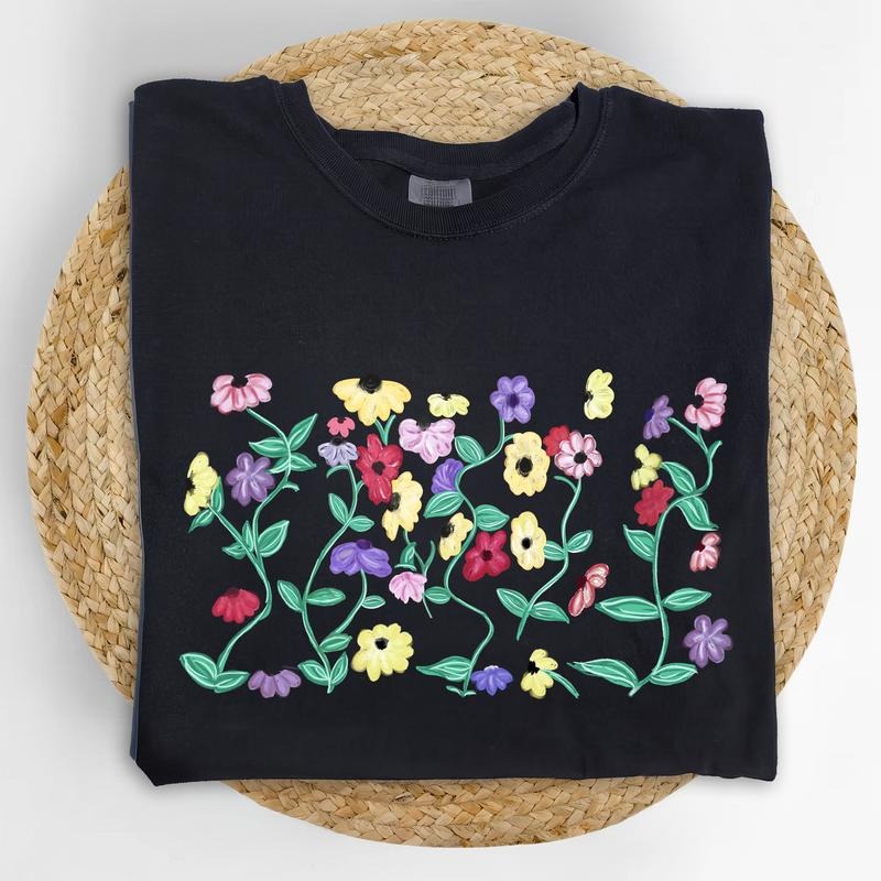 Eras Piano Flowers Comfort Colors Shirt, Watercolor Piano Floral Graphic Tee, Music Lovers Unhinged Tees, Wildflowers...