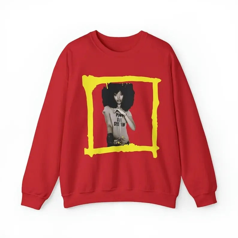 Erykah Badu Pimp The System Unisex Crewneck Sweatshirt Cotton Sweatshirt