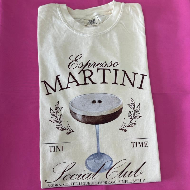 Espresso Martini Club Comfort Colors T-Shirt Hoodie, Sweatshirt | DripVista.com