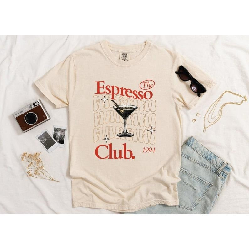 Espresso Martini Club shirt, Trendy Cocktail Shirt, Girls Drinking Shirt, Funny Drinking Shirt, Unisex Cocktail Shirt, Night Out Shirt