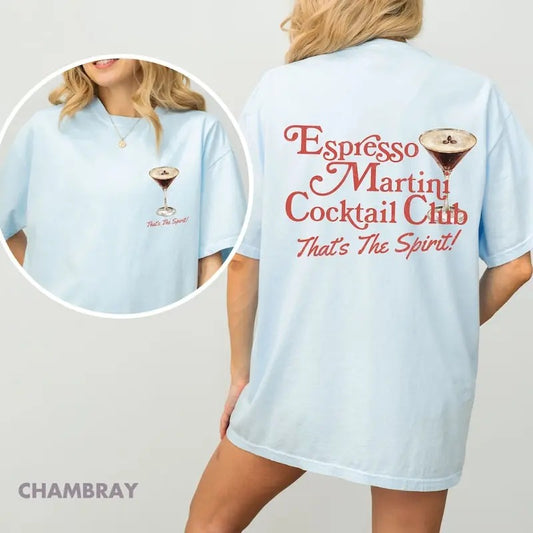 Espresso Martini Cocktail Club Shirt Old Money Aesthetic 2000s Clothing Retro Y2K Shirt 90s Nostalgia Downtown Girl  Plus Size