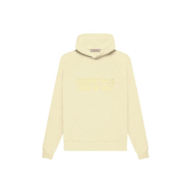 Essentials Fear of God Canary Hoodie, Casual Style with Front Pocket, Light Yellow Color, Ideal for Everyday Wear Menswear Stylish men gifts