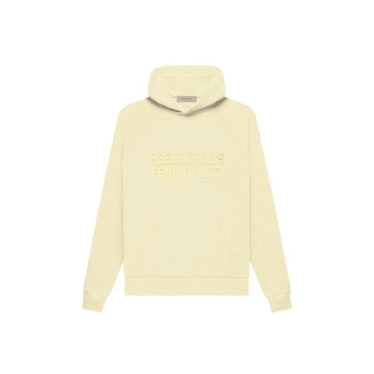 Essentials Fear of God Canary Hoodie, Casual Style with Front Pocket, Light Yellow Color, Ideal for Everyday Wear Menswear Stylish men gifts