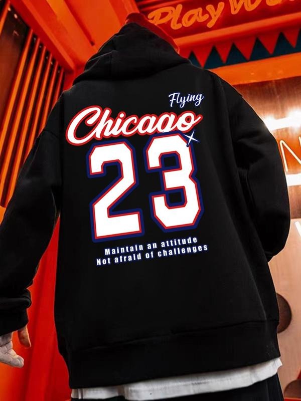 Essentials Hoodie Unisex Men'WB shield Regular Fit Letter & Figure Print Drop Shoulder Graphic Hoodie, Fashion Casual...