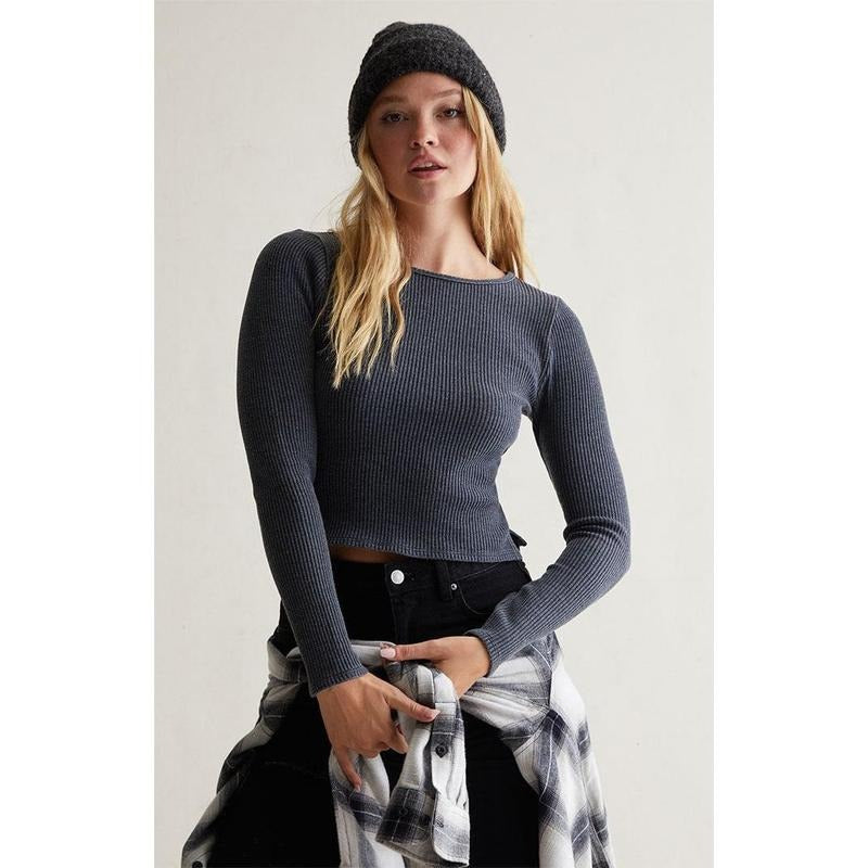 Est. PAC 1980 Women's Waffle Knit Long Sleeve Topstyle{n002}2 T-Shirts, Hoodie, Sweatshirt | DripVista.com