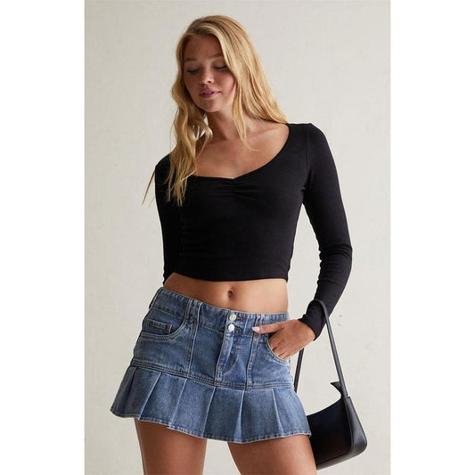 Est. PAC 1980 Women's Peony Cinched Long Sleeve Top