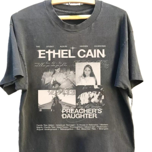 Ethel Cain T-shirt, Ethel Preacher's Daughter Graphic Tee, Retro 90s Music Tee Top, Gift for Fans